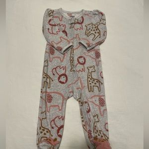 6-9 fleece sleeper in good condition!